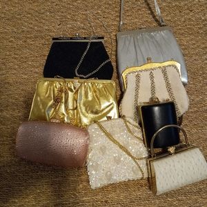 Lot of 8 Vintage evening Bags